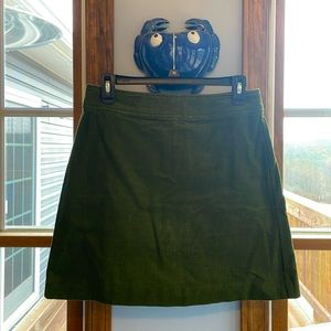JCREW corduroy mini skirt.